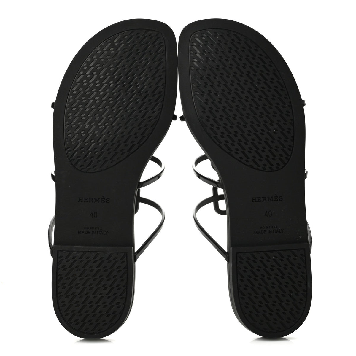 Rubber Womens Mykonos Sandals 40 Black