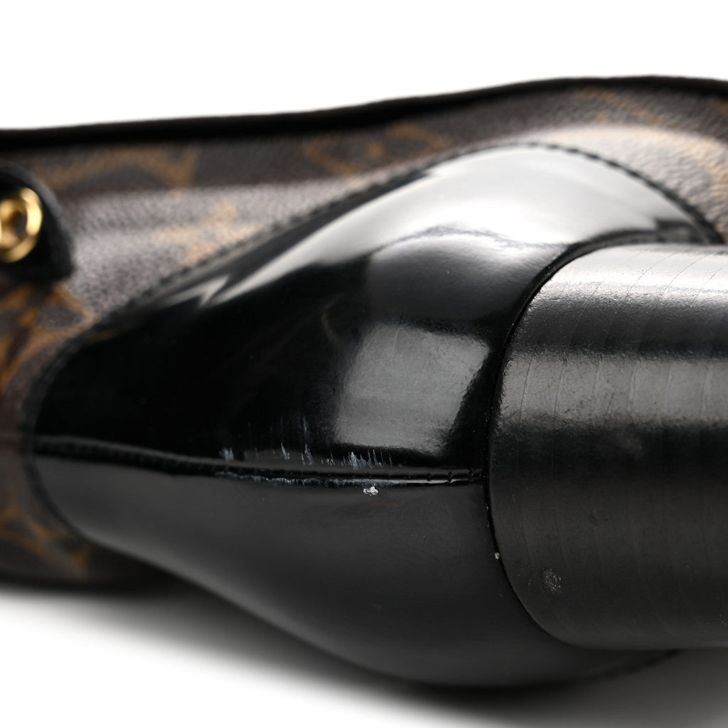 Patent Calfskin Monogram Star Trail Ankle Boots 37 Black