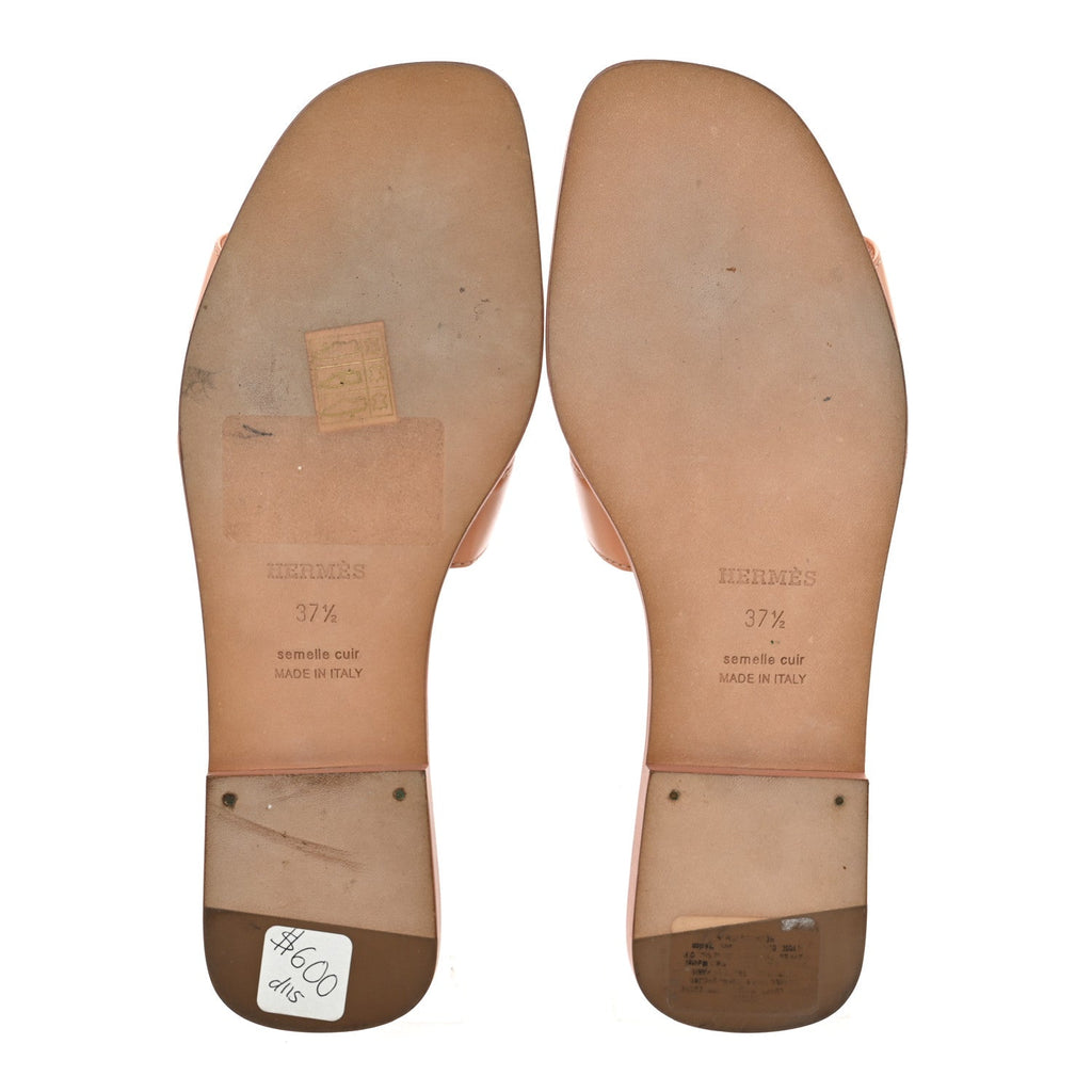 Box Calfskin Oran Sandals 37.5 Granit Rose