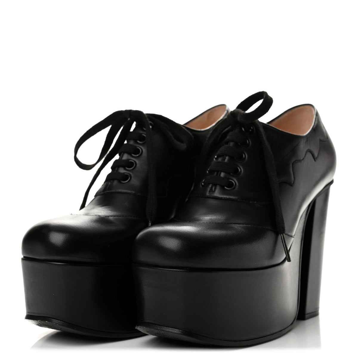 Malaga Kid Otis Lace Up Platform Pumps 36.5 Black