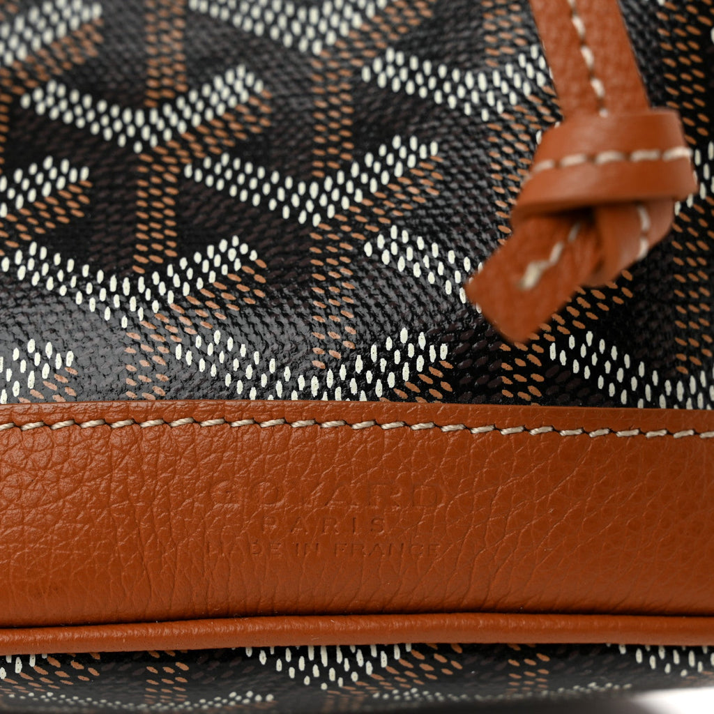 Goyardine Petit Flot Mini Bucket Bag Black Gold