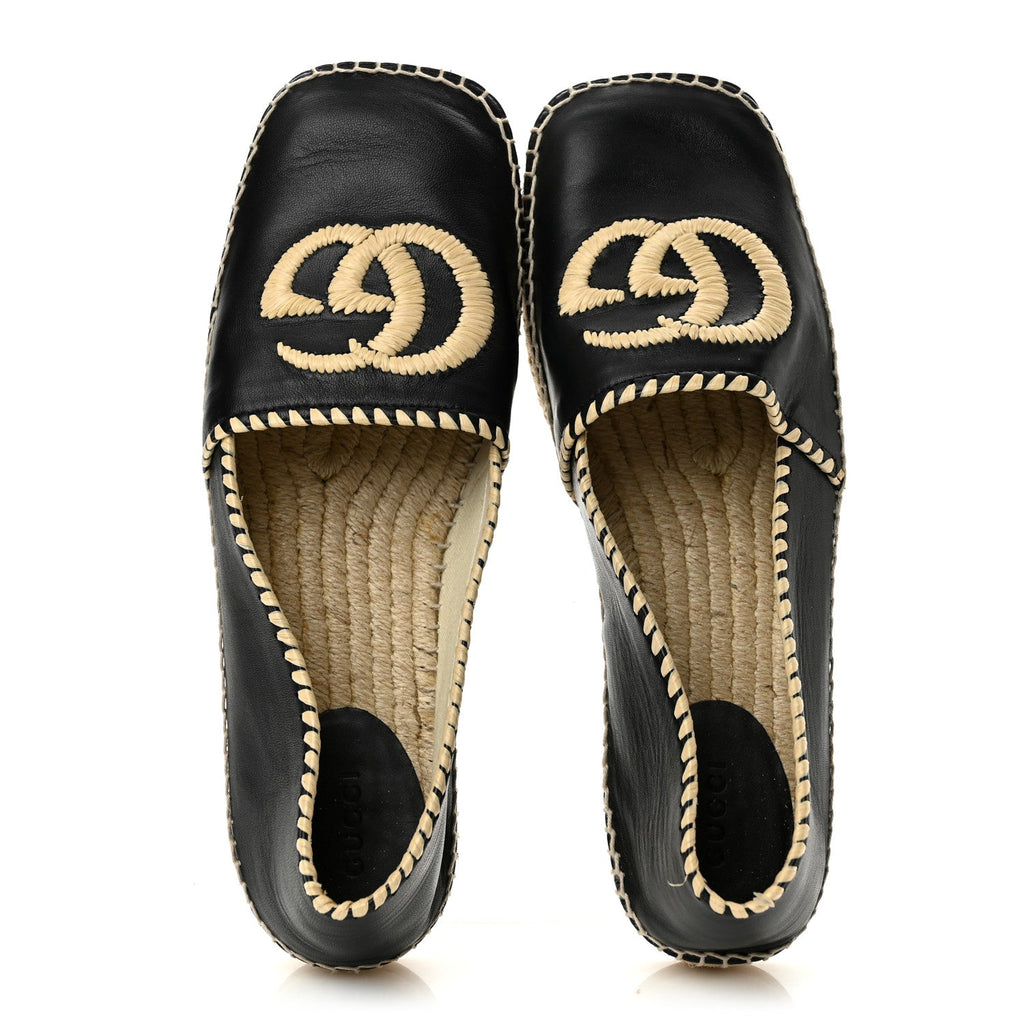 Nappa Charlotte GG Marmont Miguel Espadrilles 40 Black
