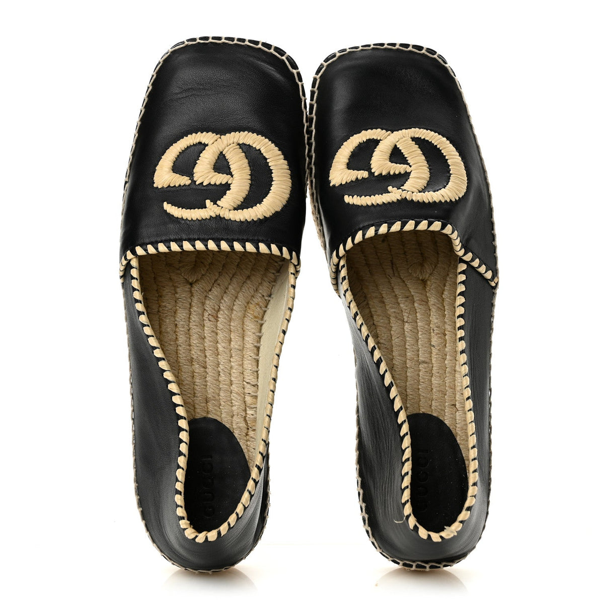 Nappa Charlotte GG Marmont Miguel Espadrilles 40 Black