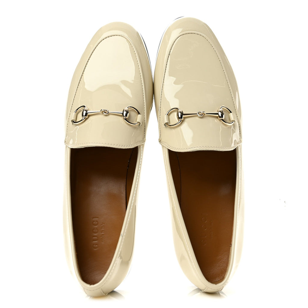 Patent Womens Jordaan Loafers 38.5 New Ivory