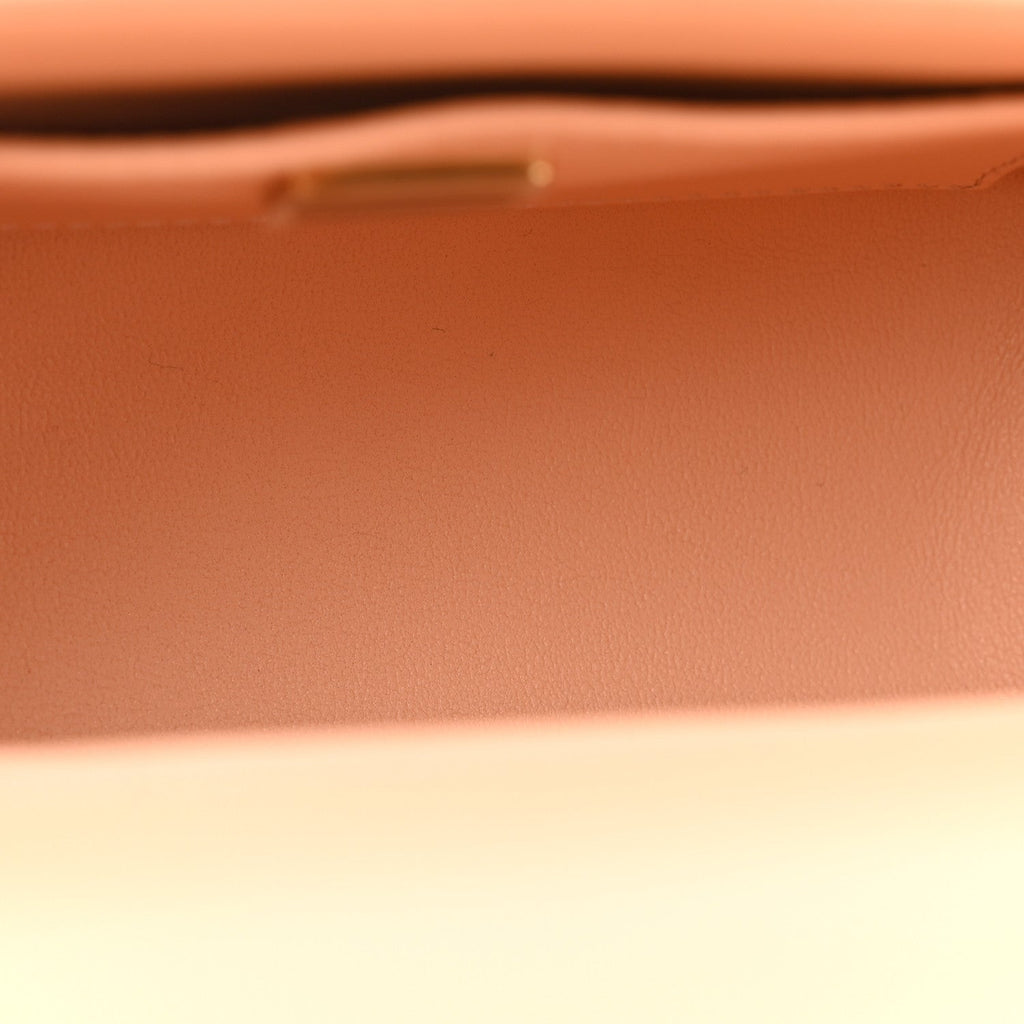 Tweed Handle Crush Top Handle Flap Bag Orange Ecru