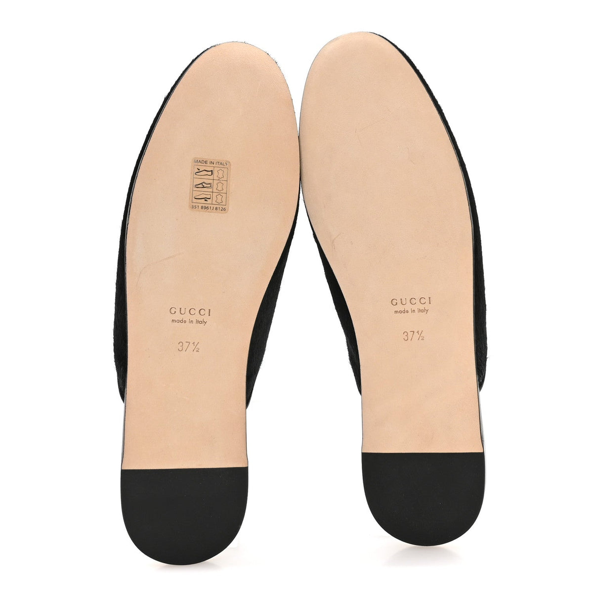 Fur Horsebit Womens Mules 37.5 Black