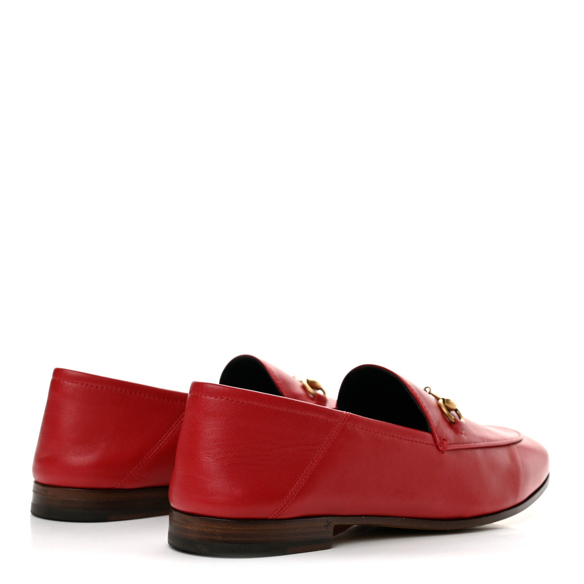 Lambskin Womens Brixton Horsebit Loafers 41 Hibiscus Red