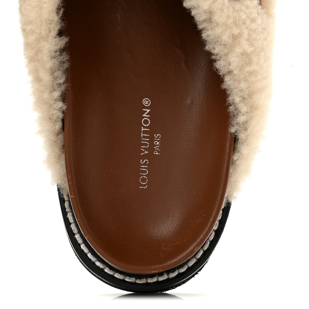 Shearling Paseo Flat Comfort Mule 37 Brown
