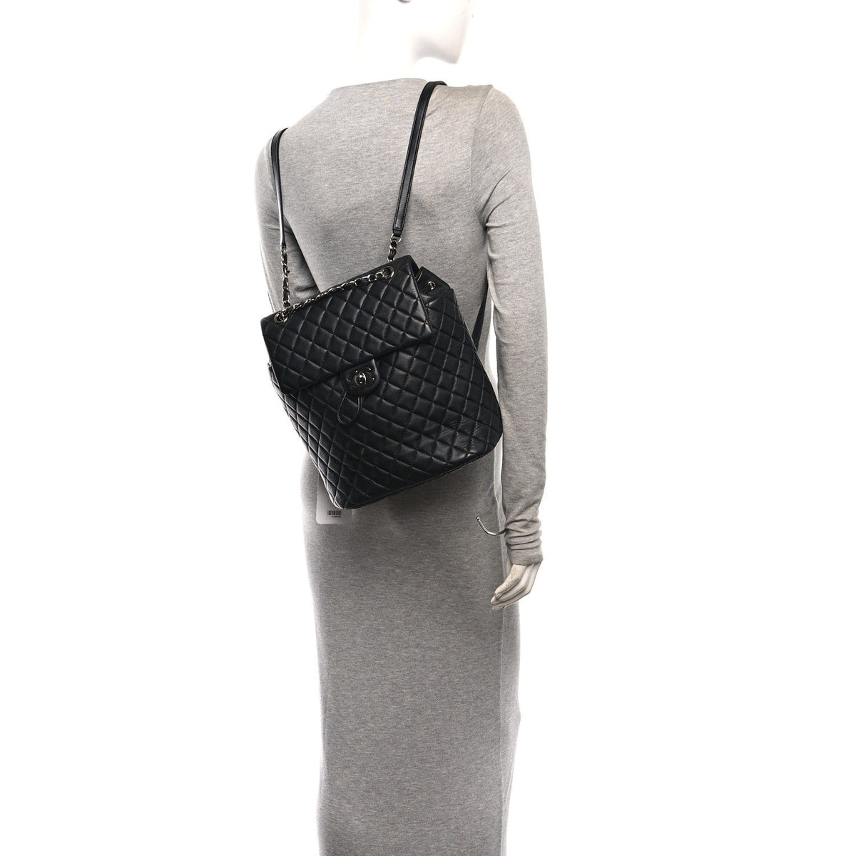 Lambskin Quilted Large Urban Spirit Backpack Black