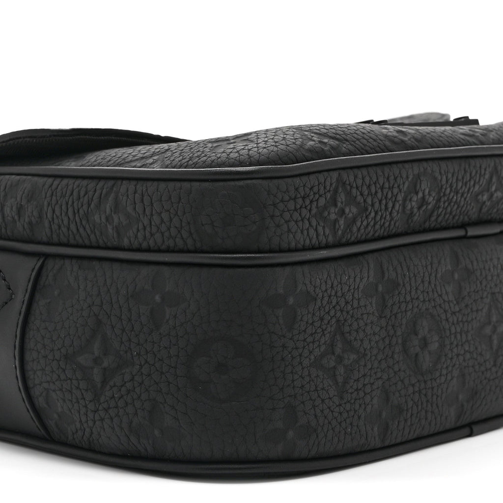 Taurillon Monogram S Lock Messenger Black