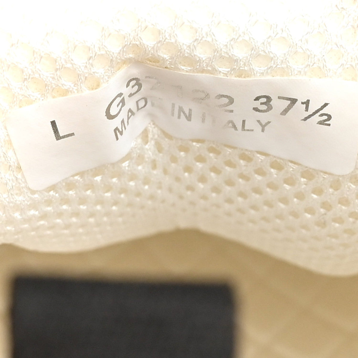 Calfskin Mesh Lycra Suede Womens Logo Sneakers 37.5 White Black