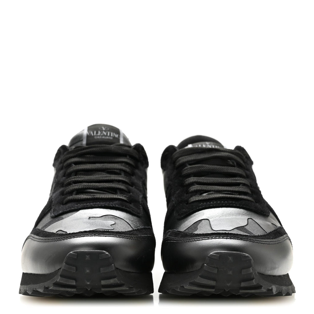 Nappa Suede Camouflage Mens Rockrunner Sneakers 41 Black