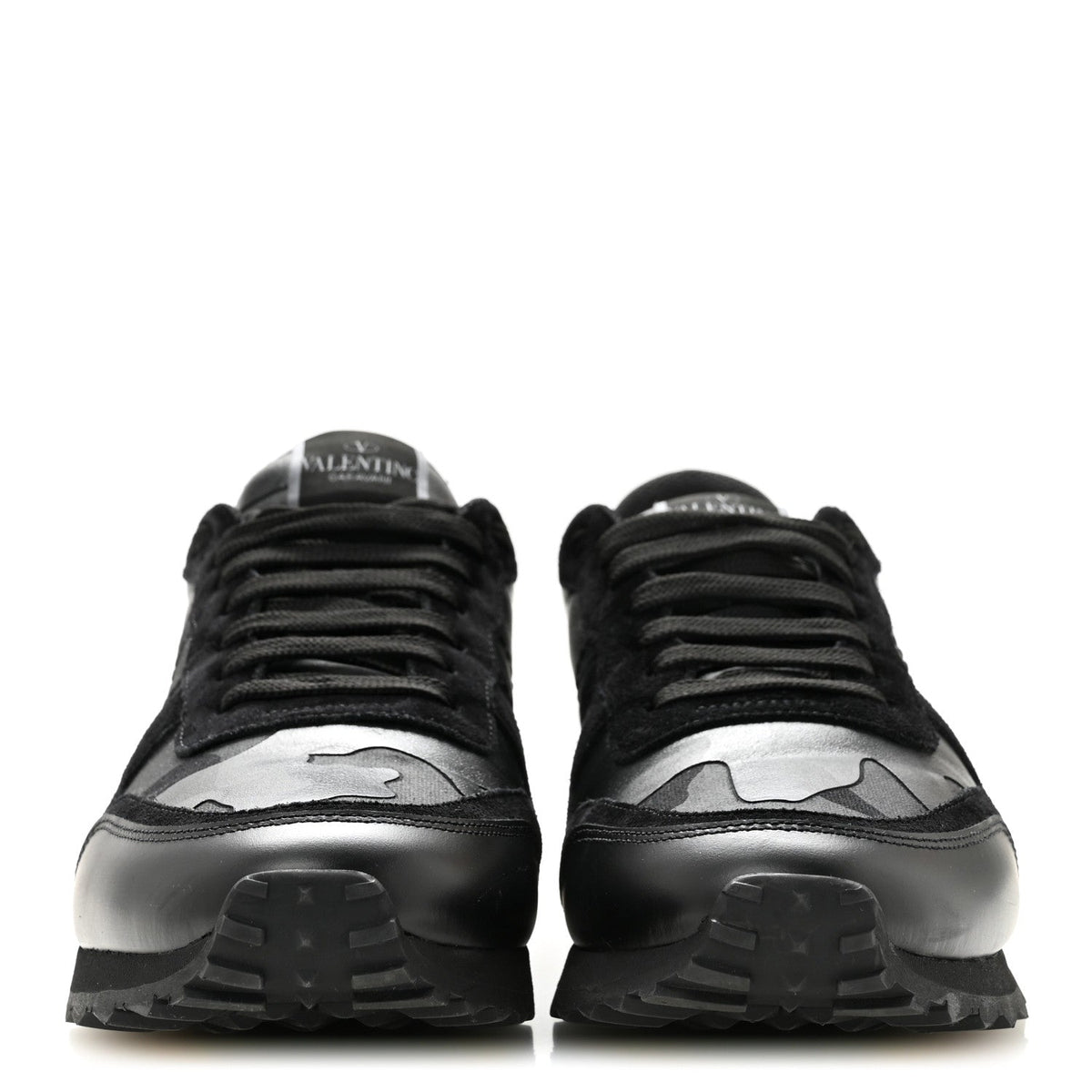 Nappa Suede Camouflage Mens Rockrunner Sneakers 41 Black