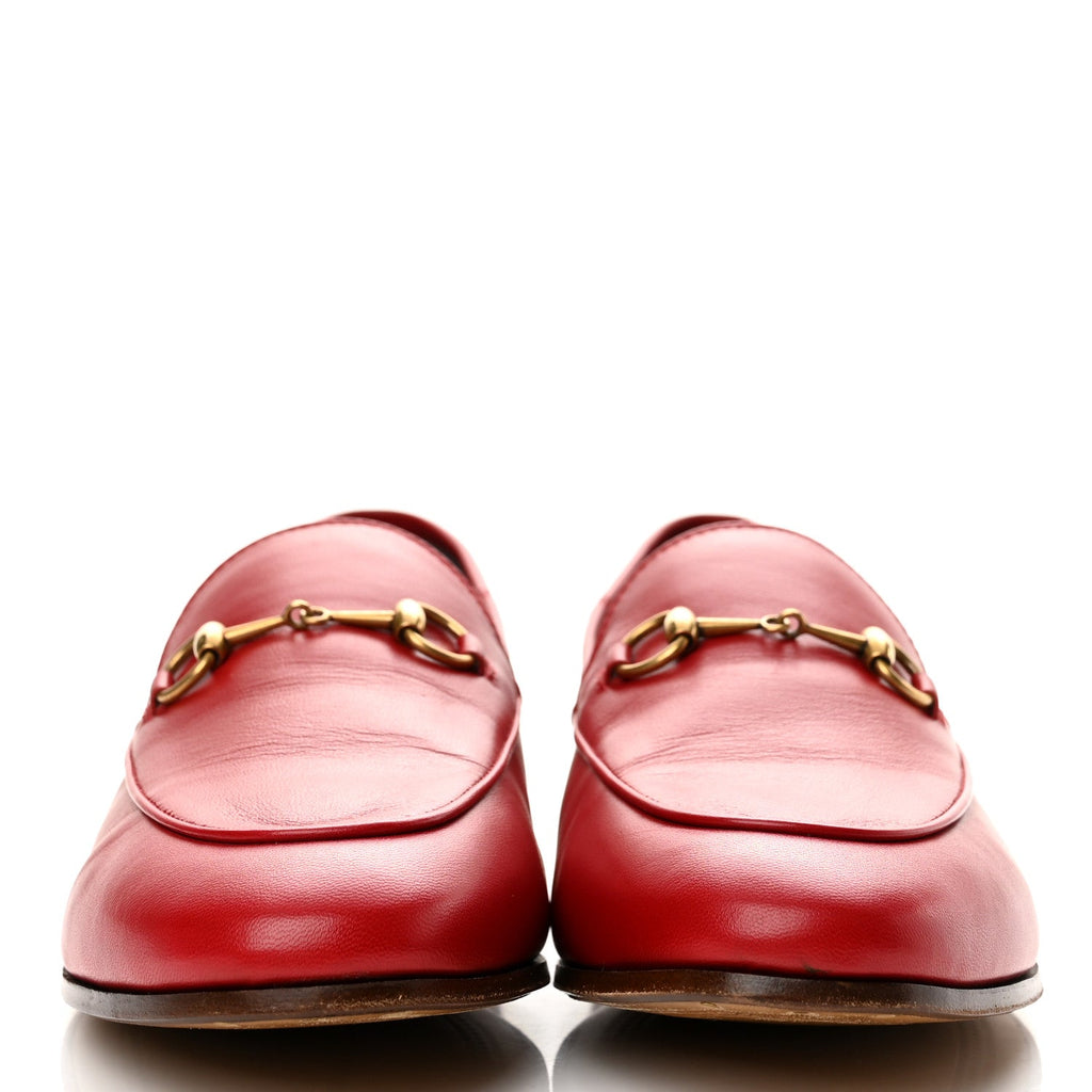 Lambskin Womens Brixton Horsebit Loafers 41 Hibiscus Red