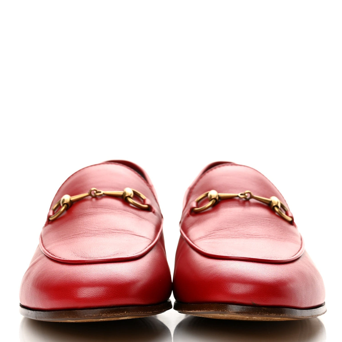 Lambskin Womens Brixton Horsebit Loafers 41 Hibiscus Red