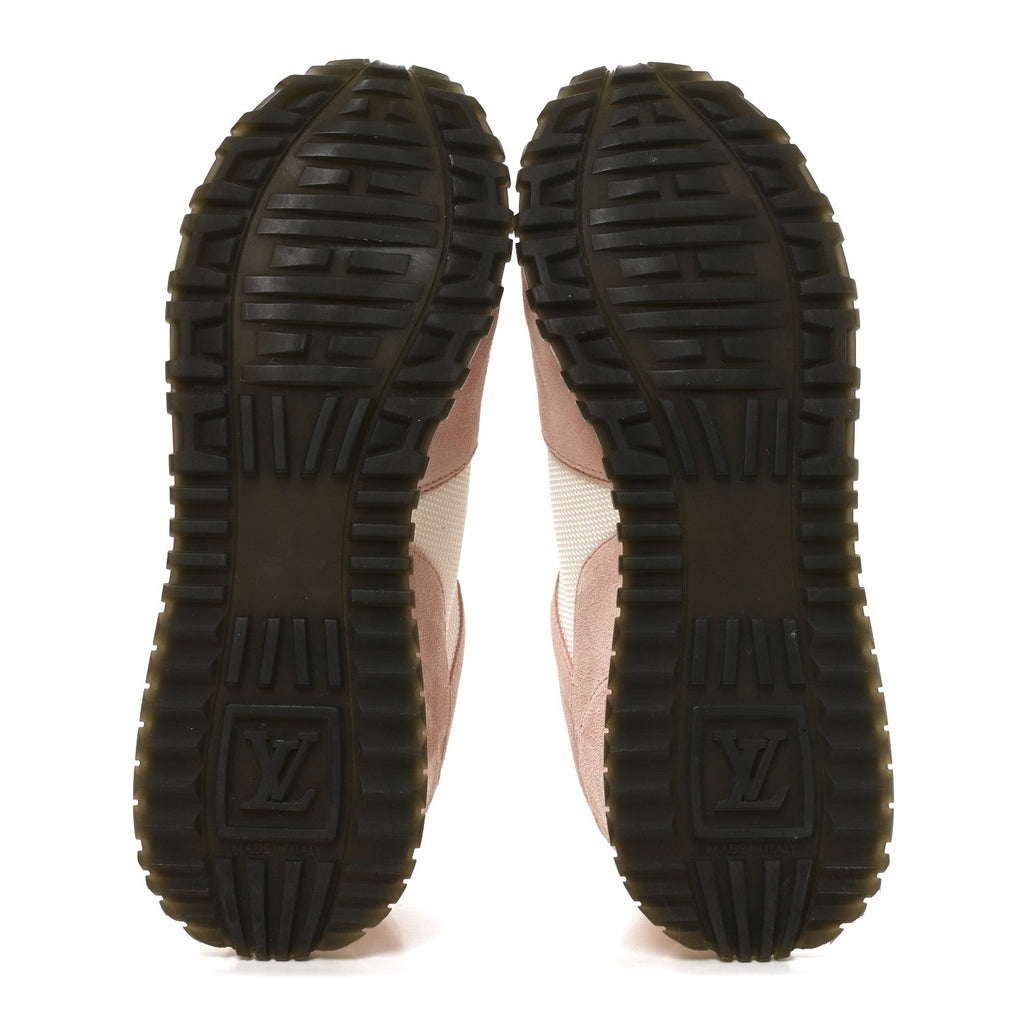 Suede Calfskin Run Away Sneakers 38 Pink