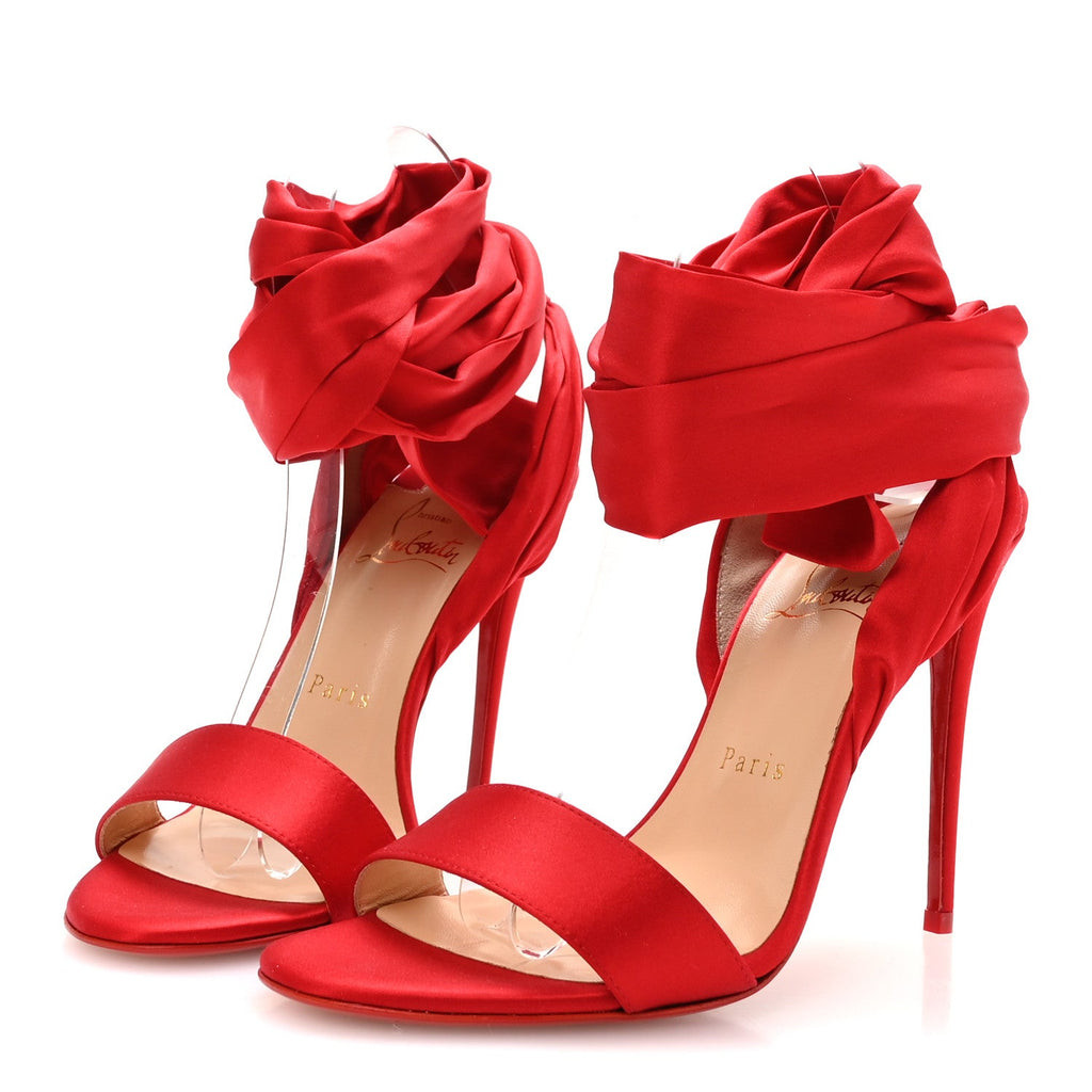 Crepe Satin Du Desert 100 Sandal 38 Loubi