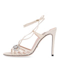 Malaga Kid Crystal Strappy Horsebit Sandals 38.5 Mystic White