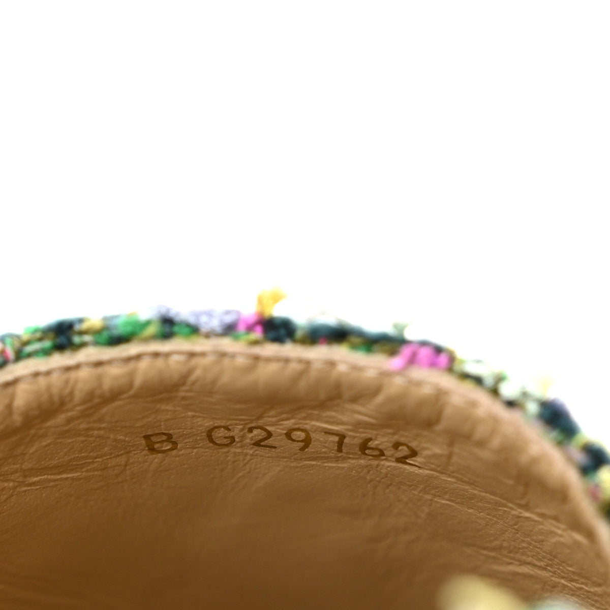 Tweed Grosgrain CC Espadrilles 37 Green Pink Yellow Black