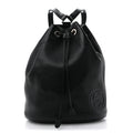 Pebbled Calfskin Small Soho Drawstring Backpack Black