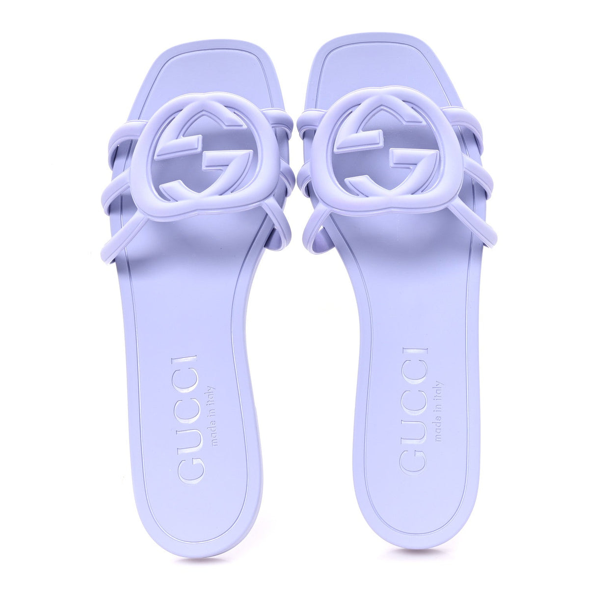 Rubber Interlocking G Womens Slide Sandals 40 Roger Glicine