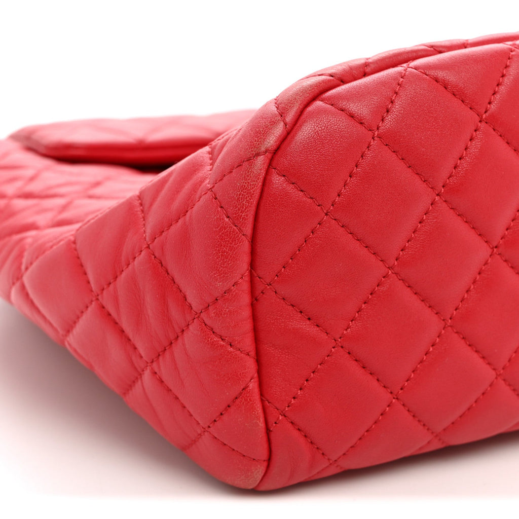 Lambskin Quilted Small Urban Spirit Backpack Red