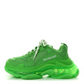 Fabric Mesh Clear Sole Womens Triple S Sneakers 36 Fluo Green
