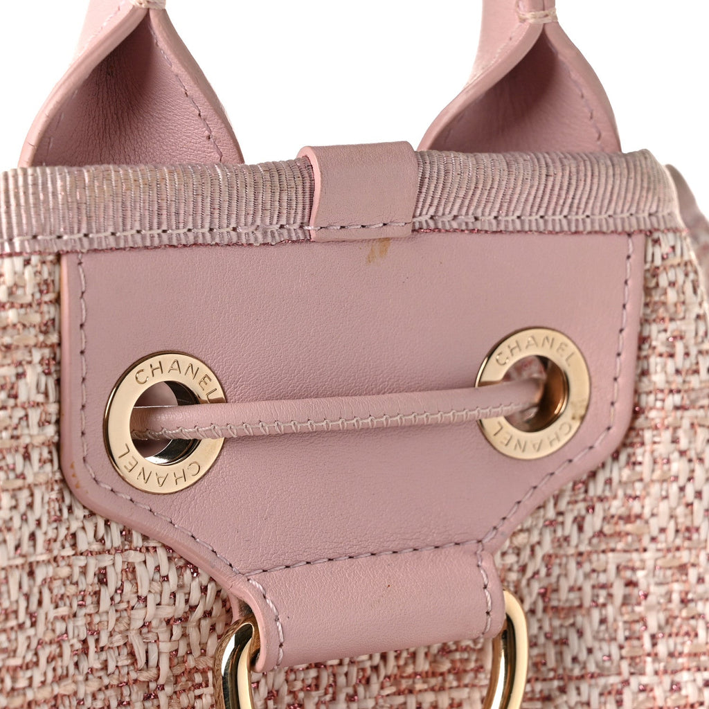 Canvas Large Deauville Backpack Pink
