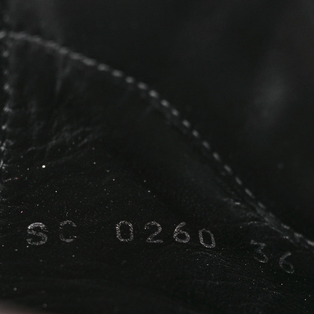 Suede Calfskin Monogram Laureate Platform Desert Boots 36 Black