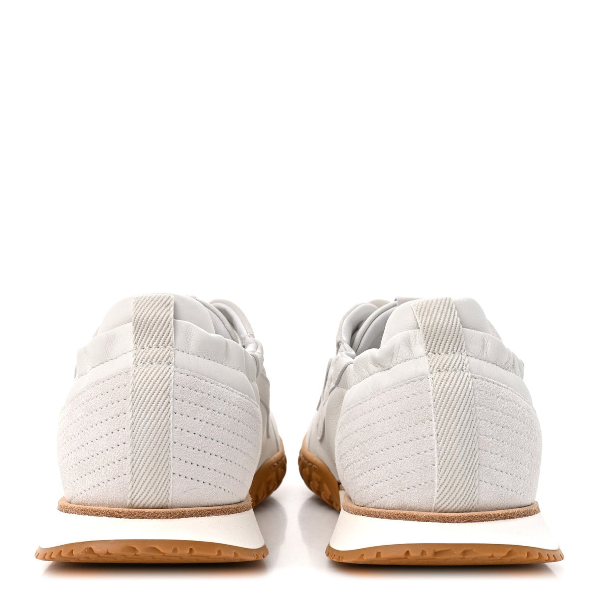 Nappa Suede Goatskin Womens Jet Sneakers 40.5 White