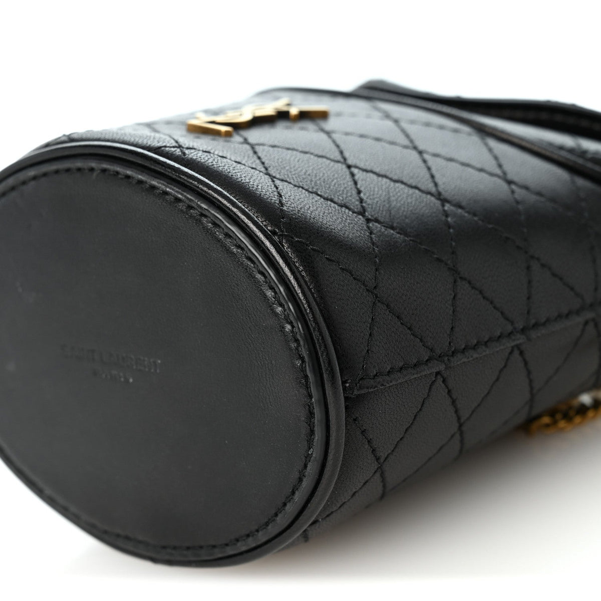 Lambskin Gabby Micro Bucket Bag Black