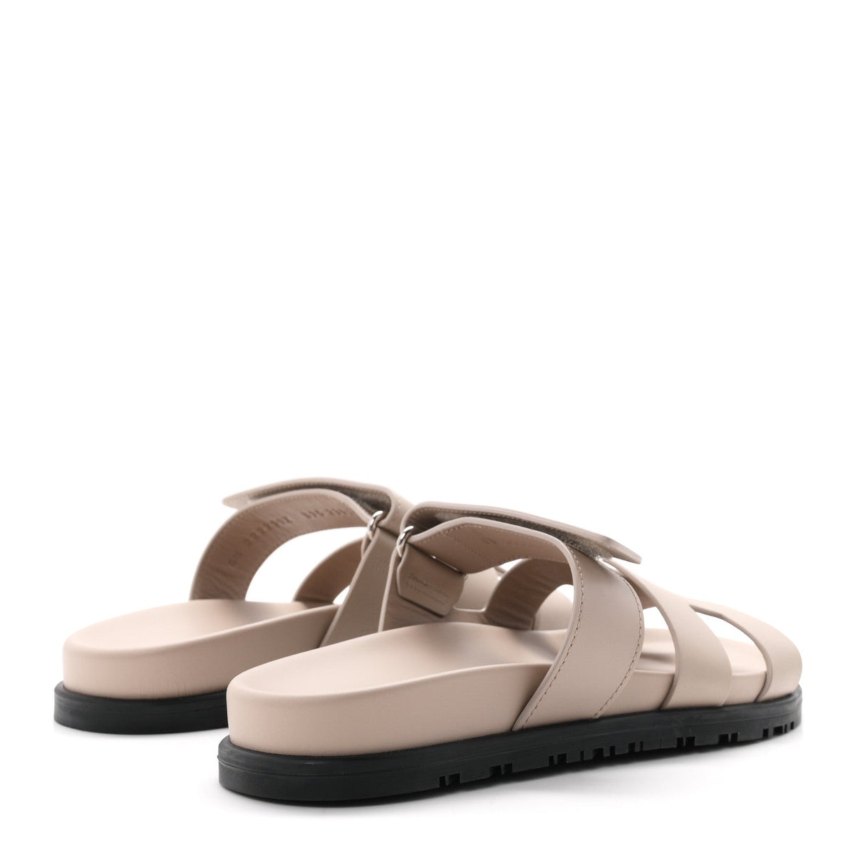 Calfskin Womens Chypre Sandals 37.5 Beige Mastic