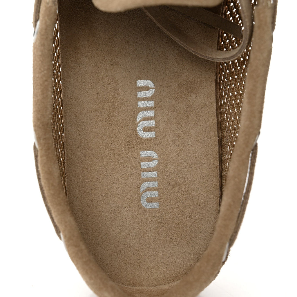 Mesh Suede Deck Loafers 38 Desert Beige