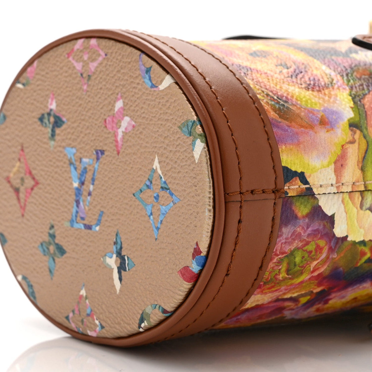 Metallic Monogram LV Garden Nano Bucket Bag Gold