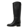 Calfskin Cap Toe CC Riding Boots 38 Black