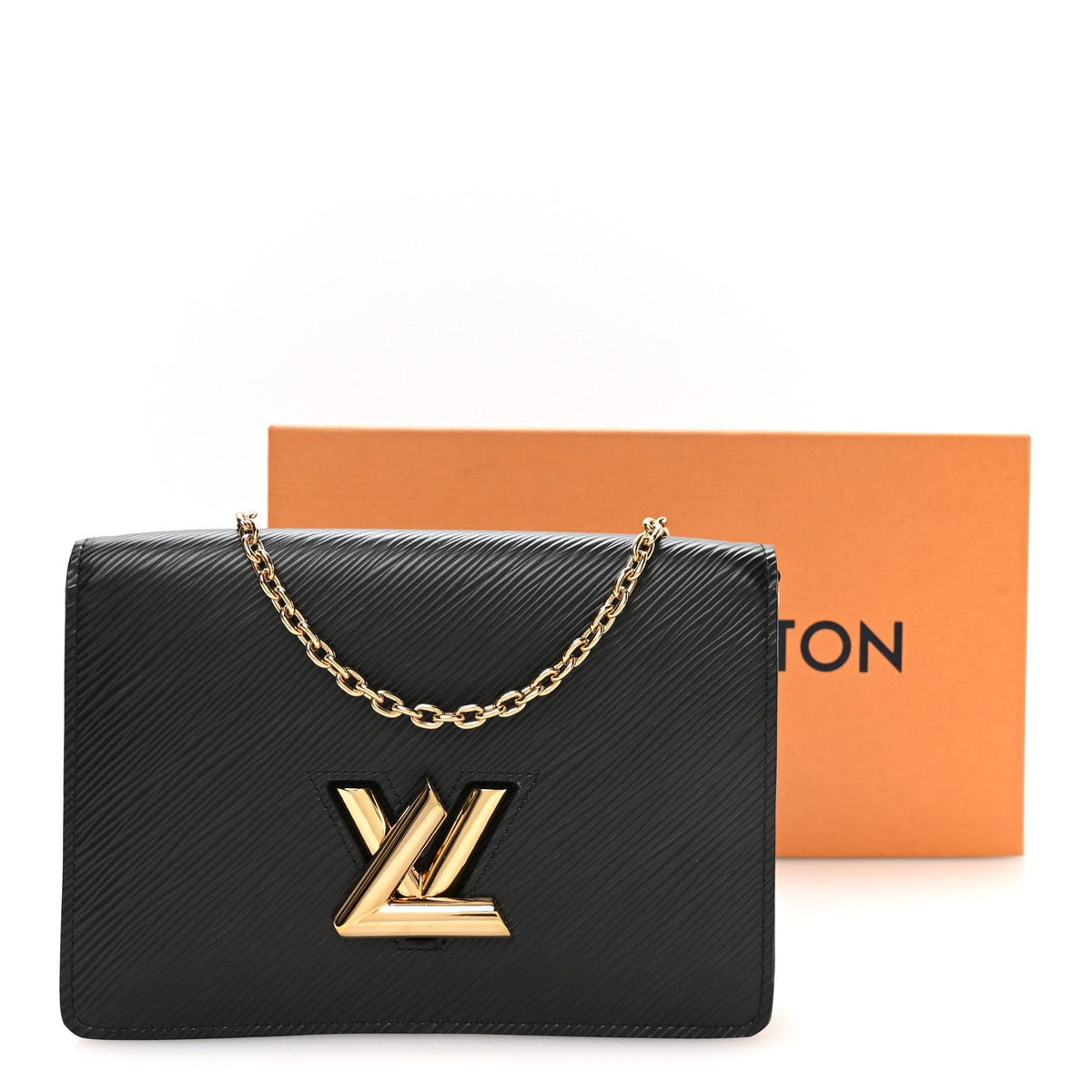 Epi Twist Belt Chain Wallet Black