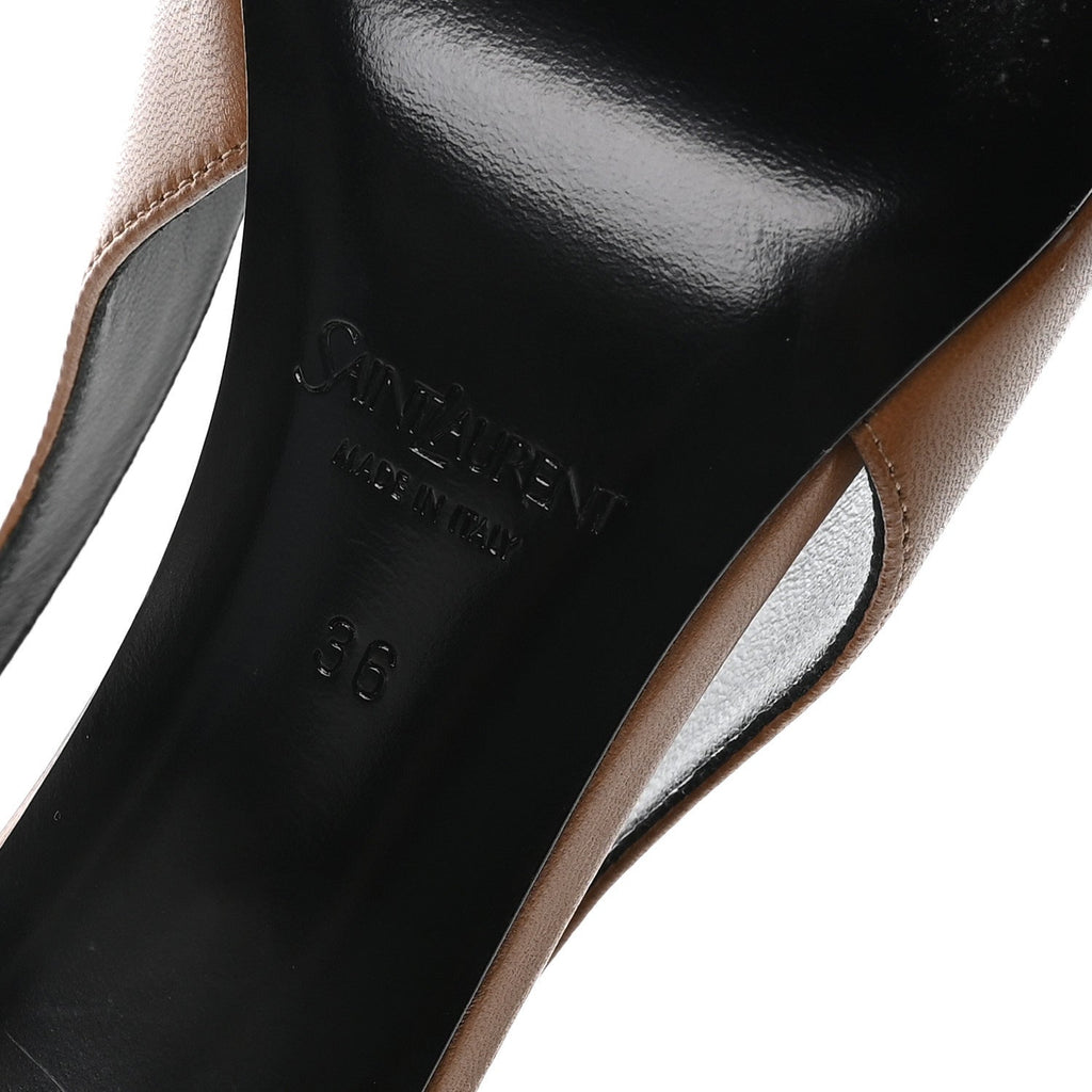 Nappa Babylone Breteuil Slingback Pumps 36 Macadamia