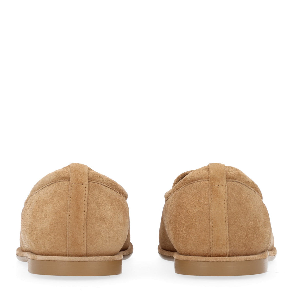 Suede Calfskin CC Loafers 38.5 Dark Beige