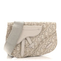 Oblique Saddle Messenger Pouch Beige