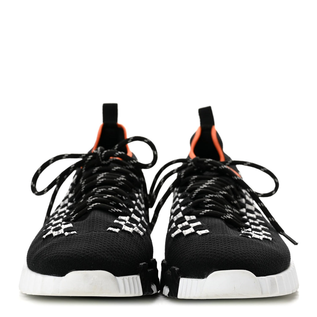 Knit Womens Flex Bolduc Sneakers 35 Black White