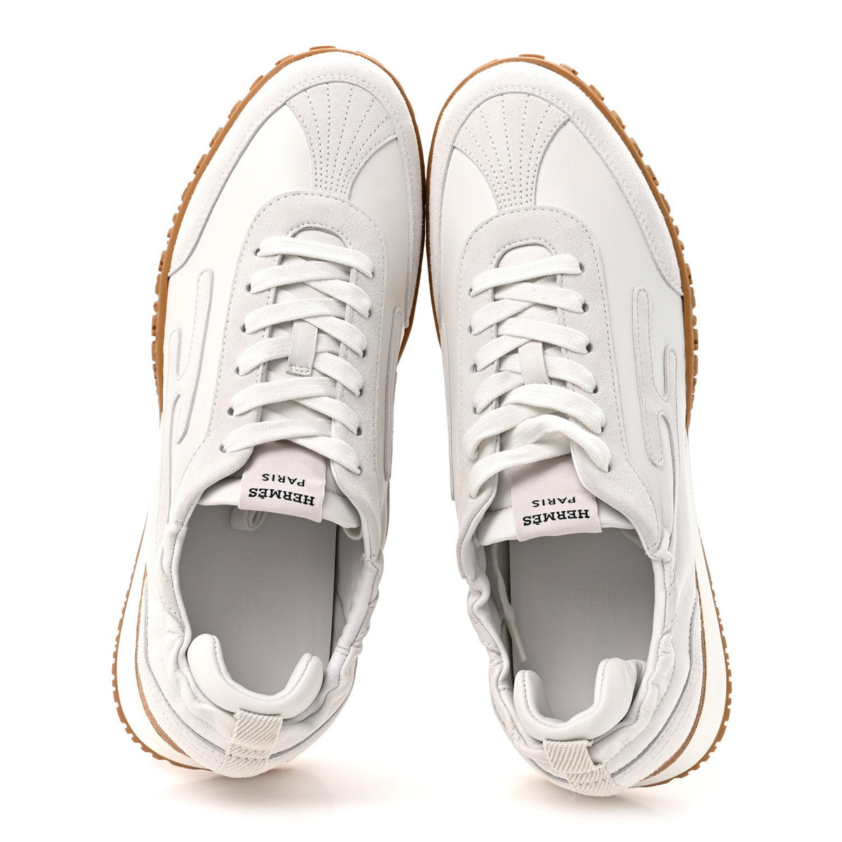 Nappa Suede Goatskin Womens Jet Sneakers 40.5 White