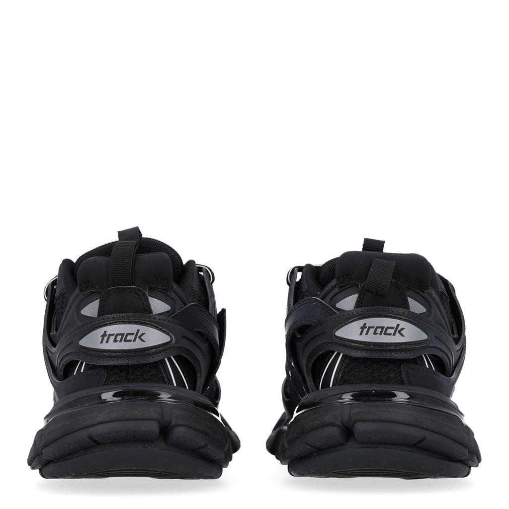 Rubber Mesh Fabric Womens Track Sneakers 38 Black