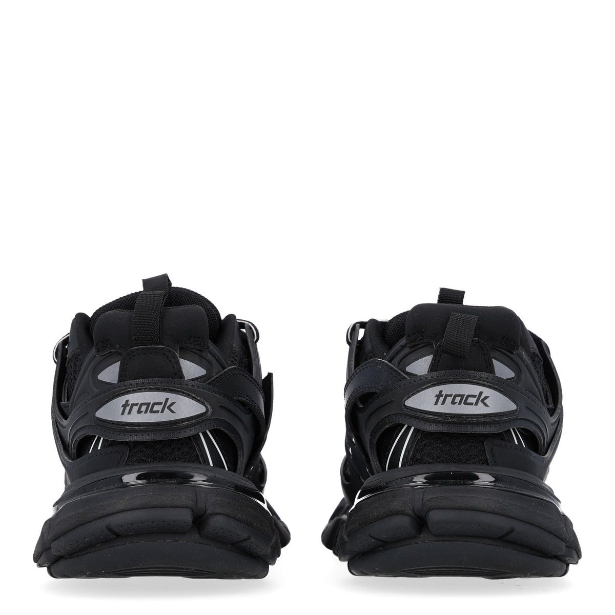 Rubber Mesh Fabric Womens Track Sneakers 38 Black