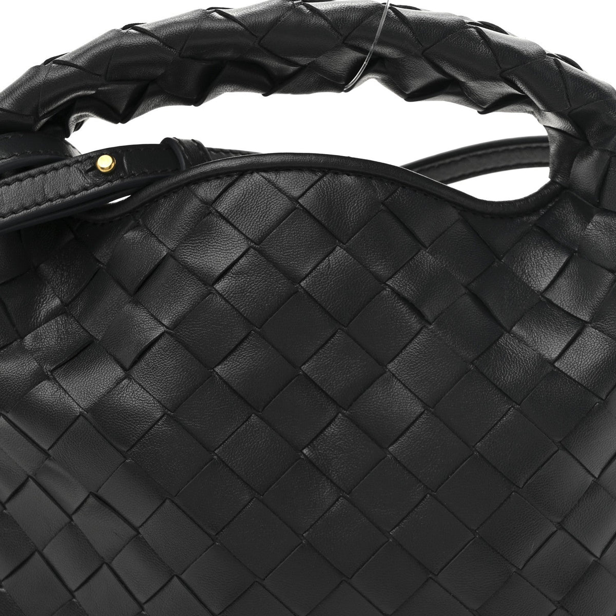 Calfskin Intrecciato Mini Hop Black