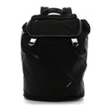Nylon Calfskin Signature Backpack Black