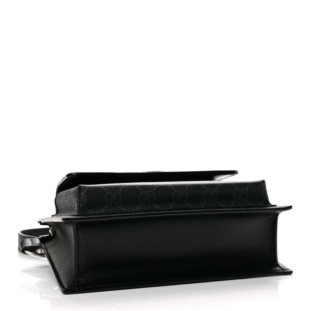 GG Supreme Monogram Canvas Interlocking G Belt Bag Black