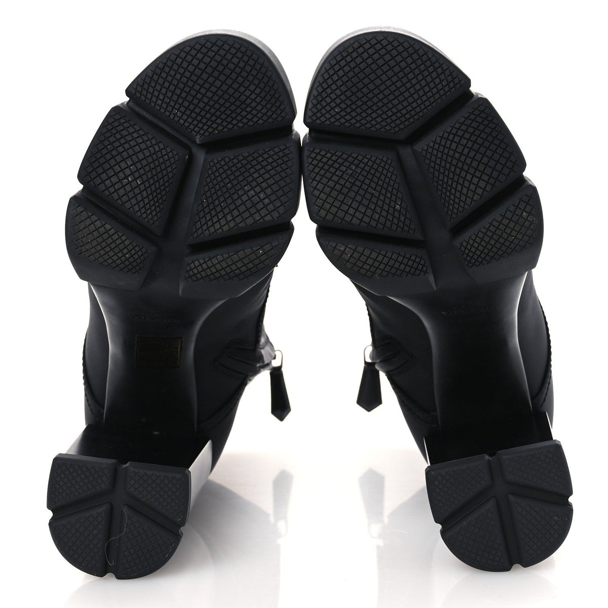 Spazzolato Re-Nylon Metal Triangle Logo 110mm Ankle Boots 36.5 Black