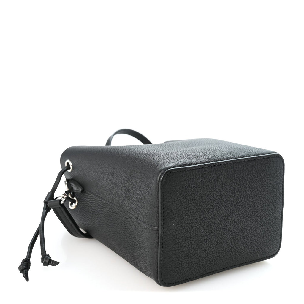Calfskin Nano Lockme Bucket Black