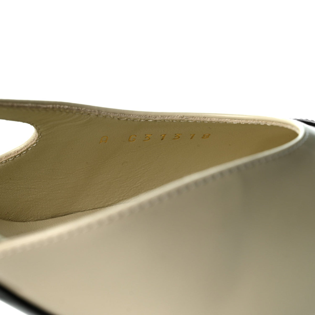 Lambskin Cap Toe CC Slingback Pumps 41 White Black