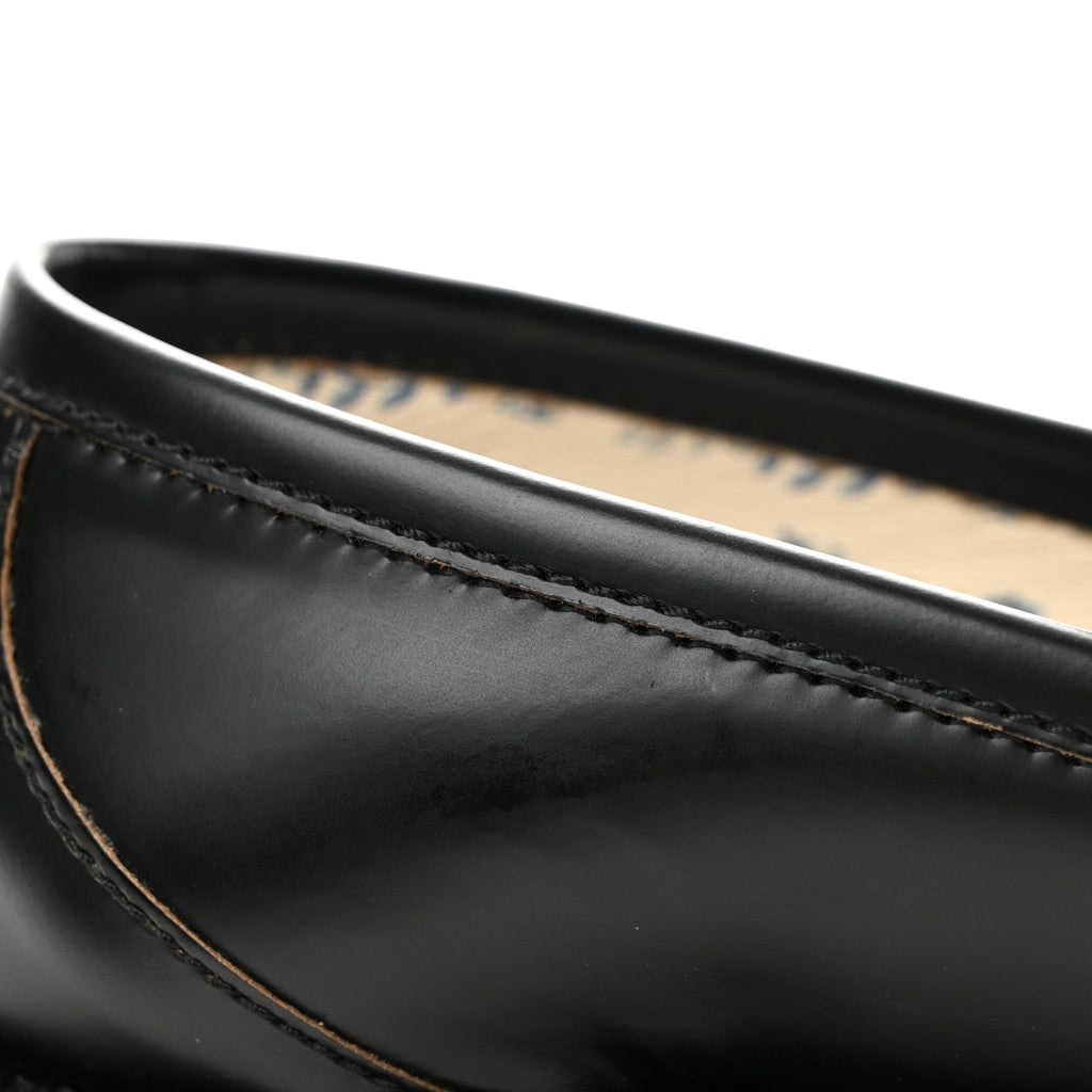 Cordovan Lux Womens Harald Horsebit 25mm Platform Loafers 35.5 Black